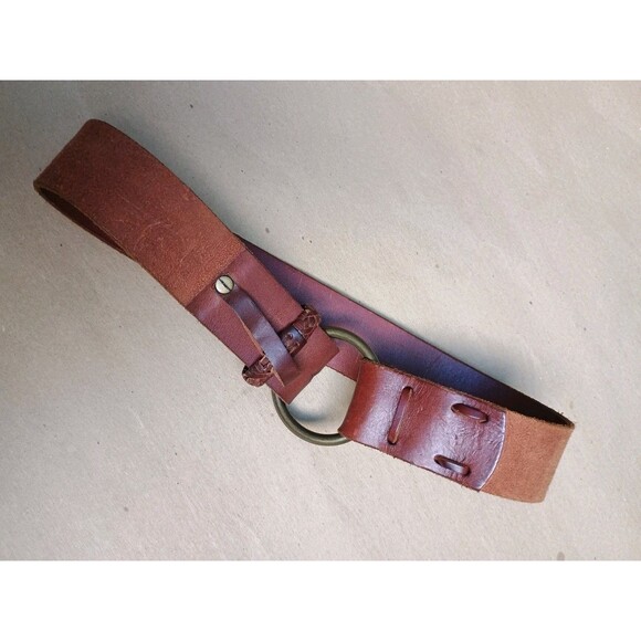 Denim & Supply Ralph Lauren Brown Leather O Ring Buckle Belt Boho Western Small main image 8